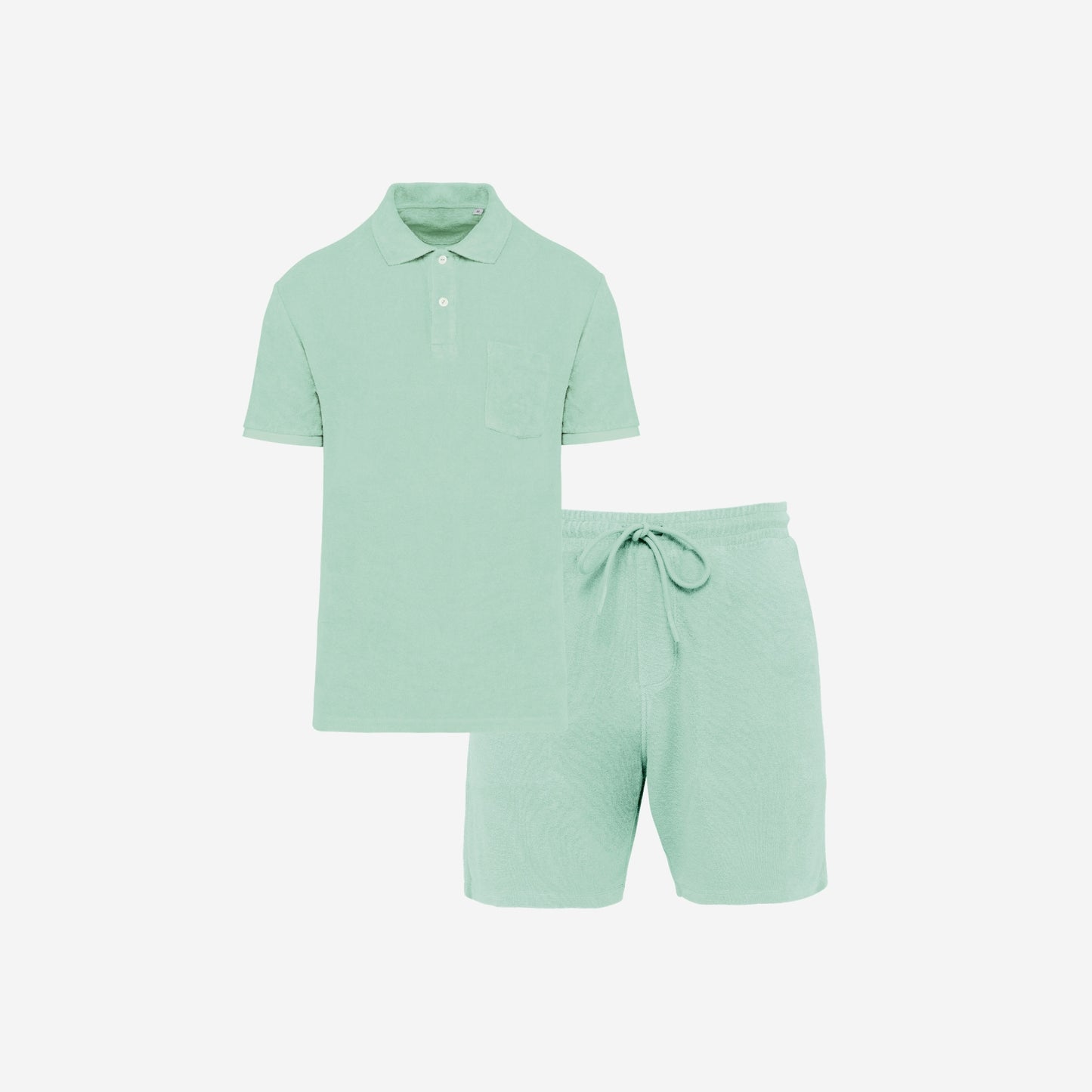 Men's Terry Set in Brook Green – matching family beachwear – La Vie Solaire