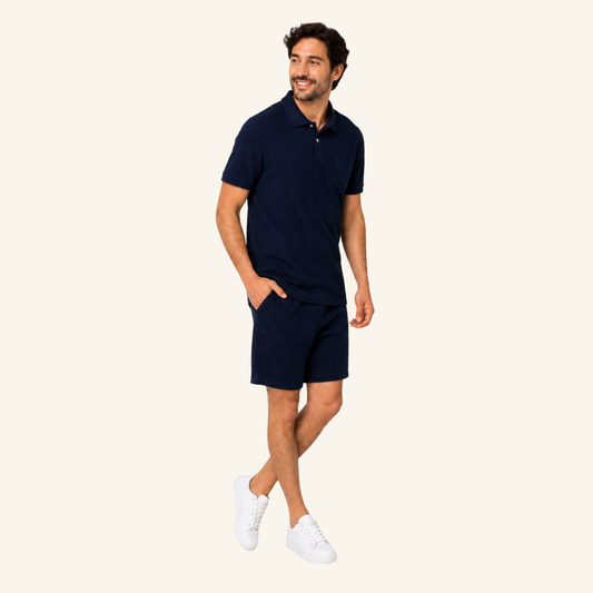 Men’s Terry Set – Family in Navy – matching family wear – La Vie Solaire