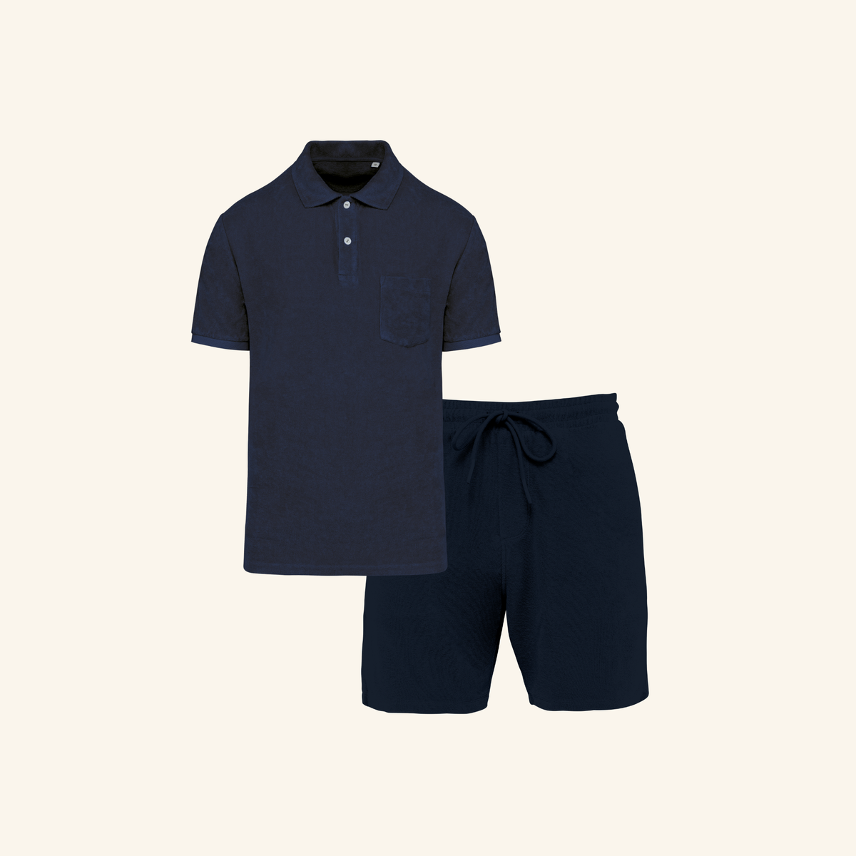 Men’s Terry Set in Navy – matching family wear – La Vie Solaire